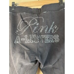 Vintage Victoria Secret Y2K Bedazzled‎ A Lister Sweat Pants Black Medium